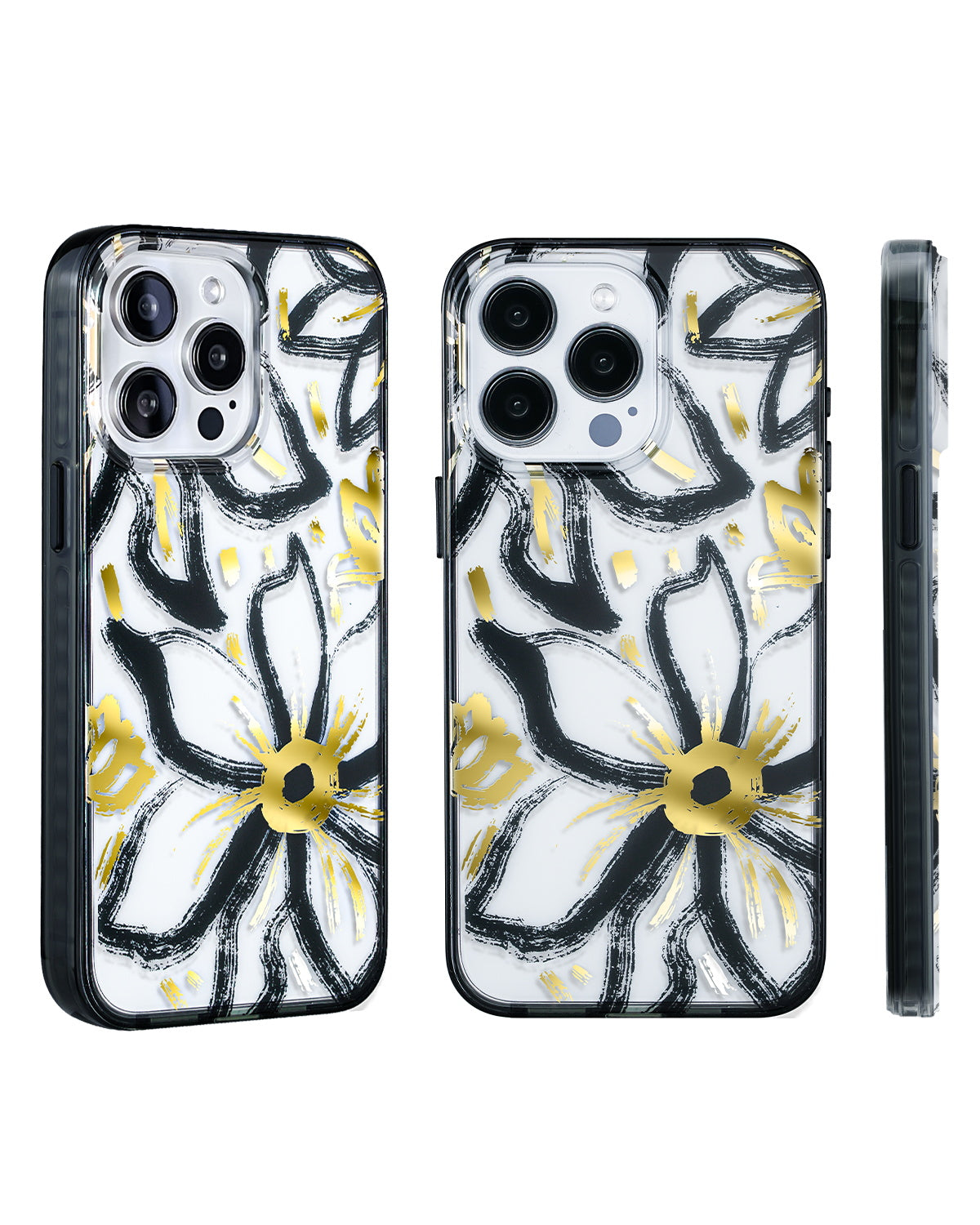 Scorpify Aesthetic Black Flower iPhone Case