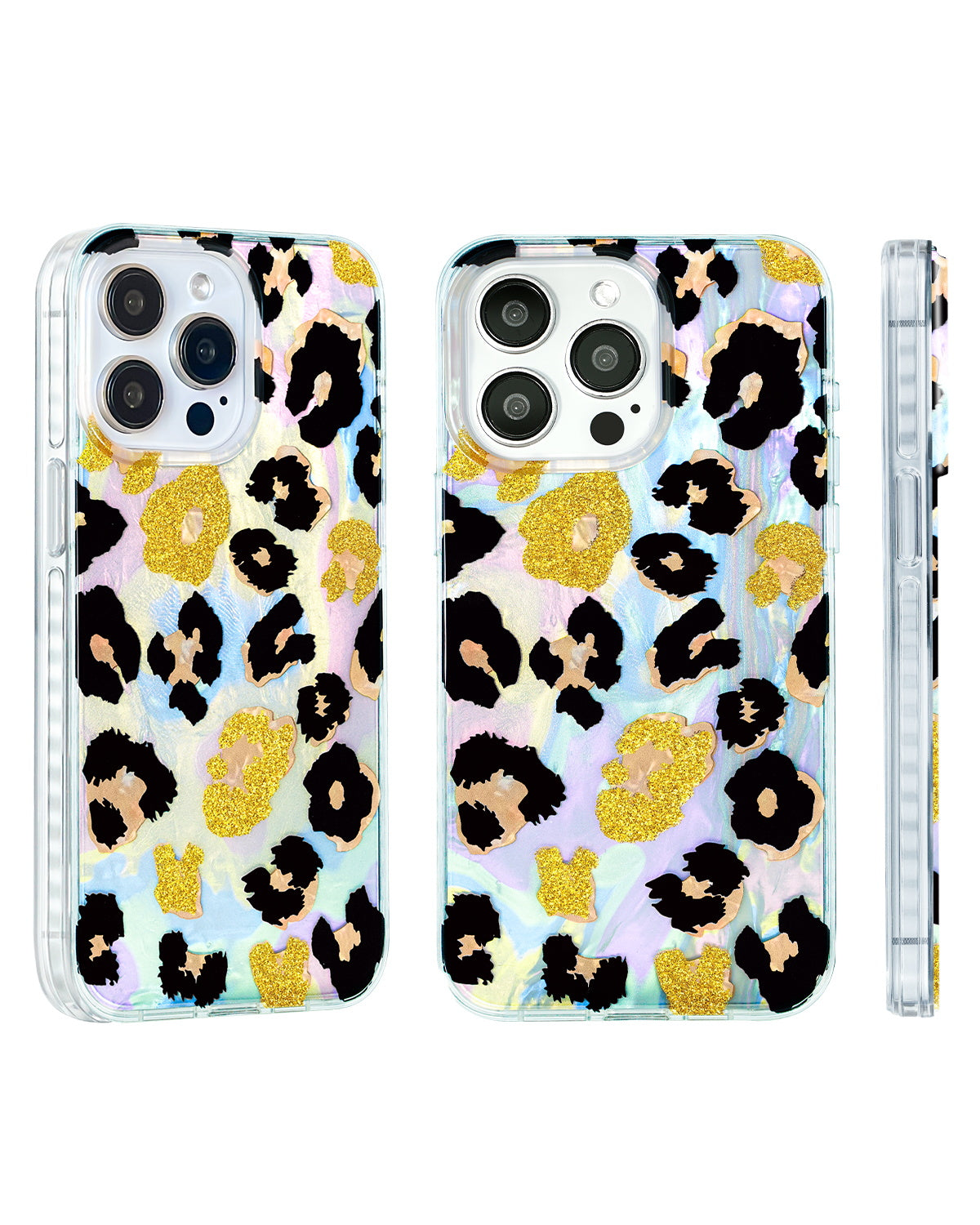 Gold Pearl Leopard accents on phone case