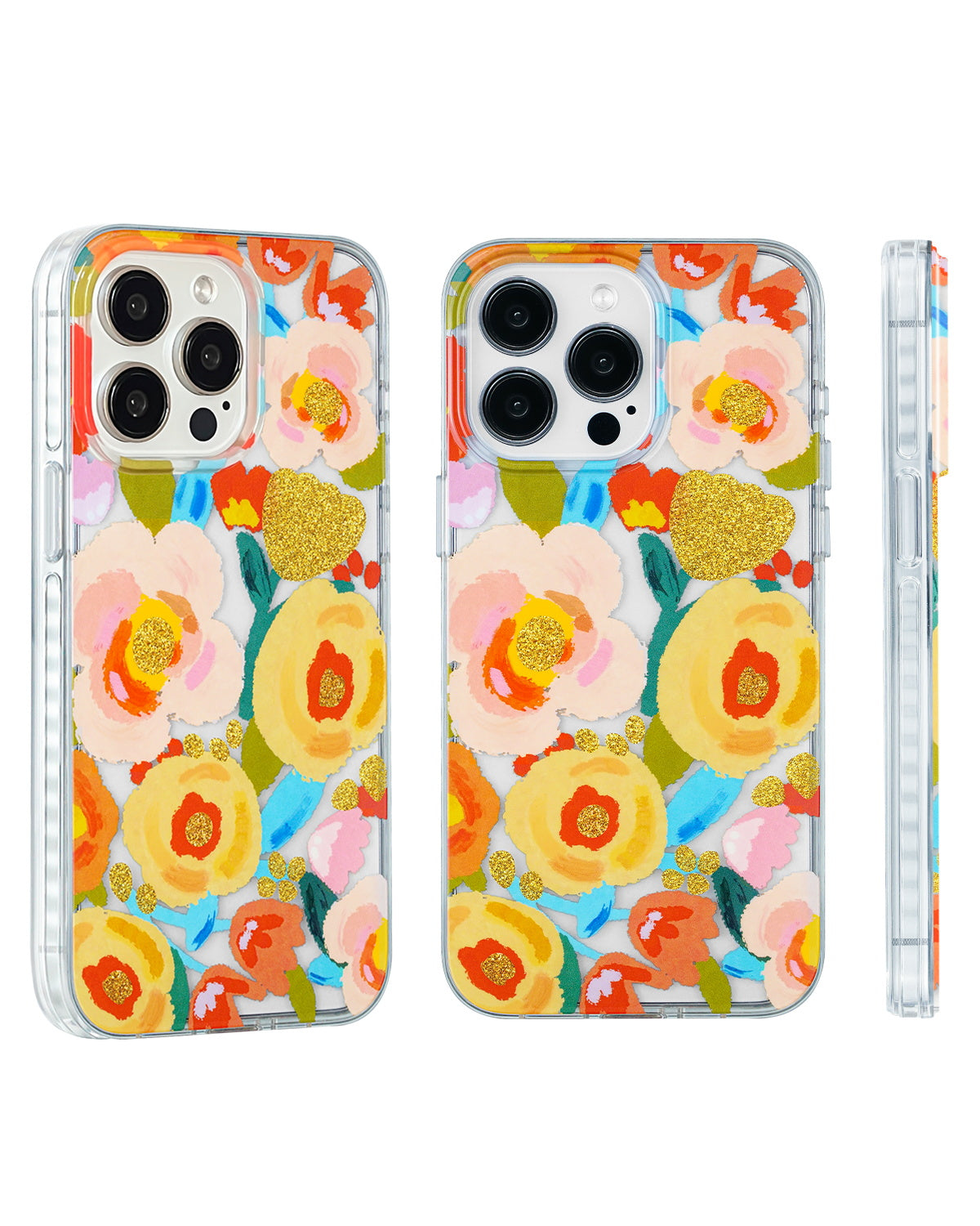Protective Floral Gold Heronsbill iPhone Case With Sleek Finish