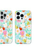 Delicate floral clear phone cover design