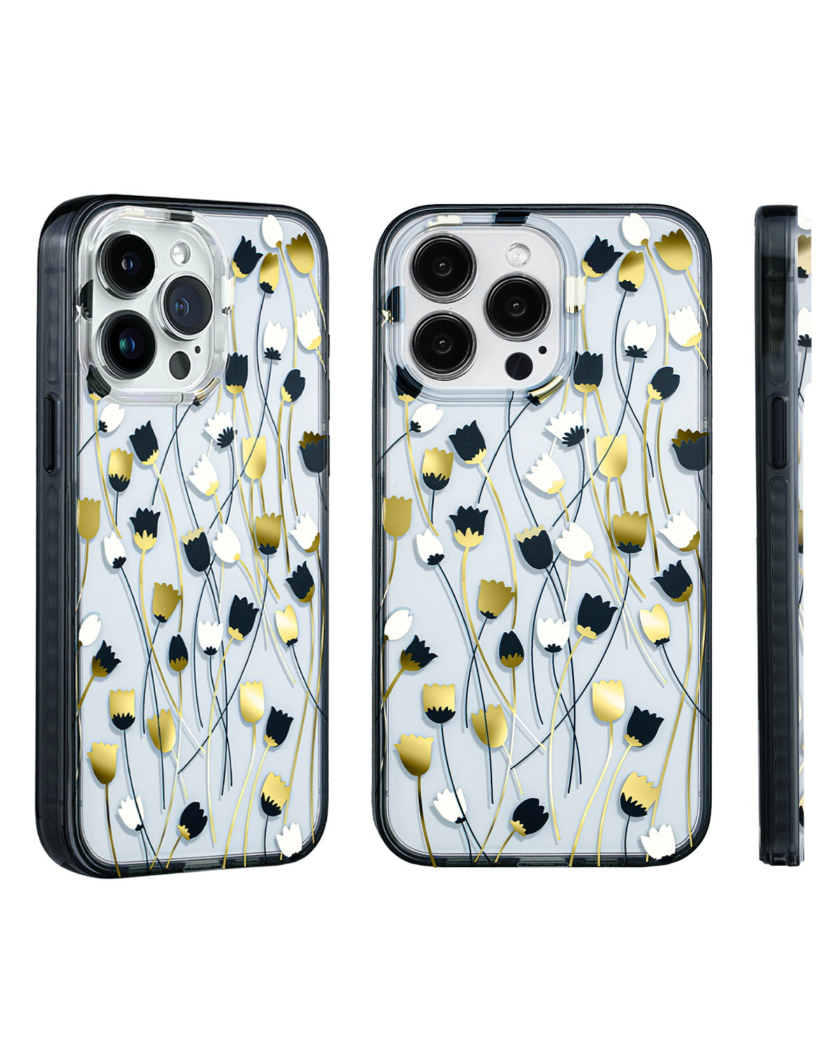 Glossy Phone Cover With Cheerful Dancing Flower Pattern