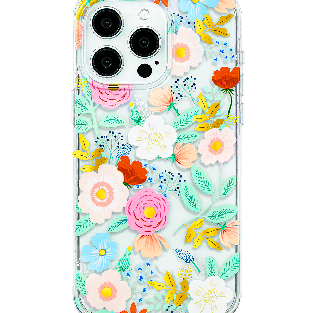 Flower Party floral clear iPhone case design