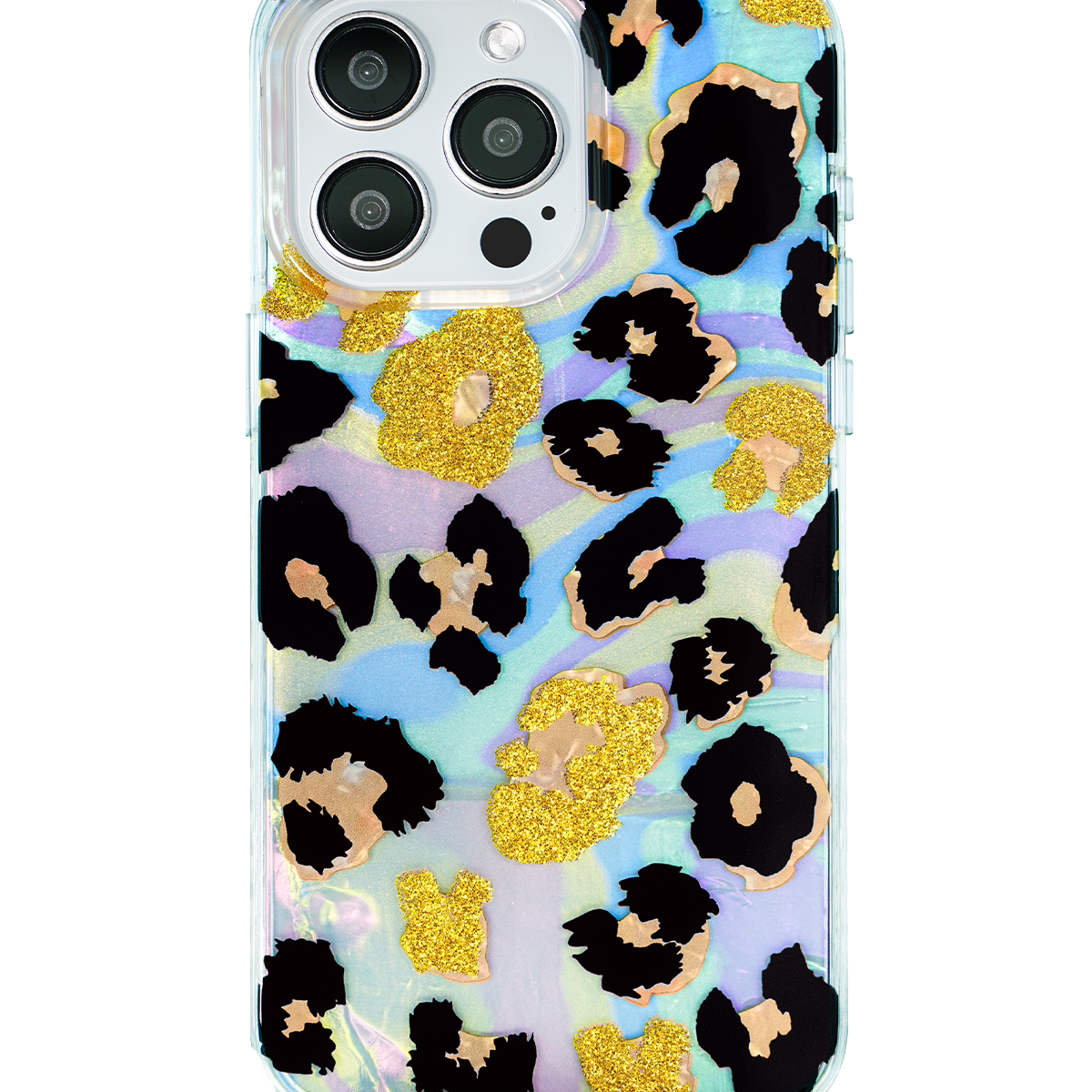 Gold Pearl Leopard pattern on iPhone case