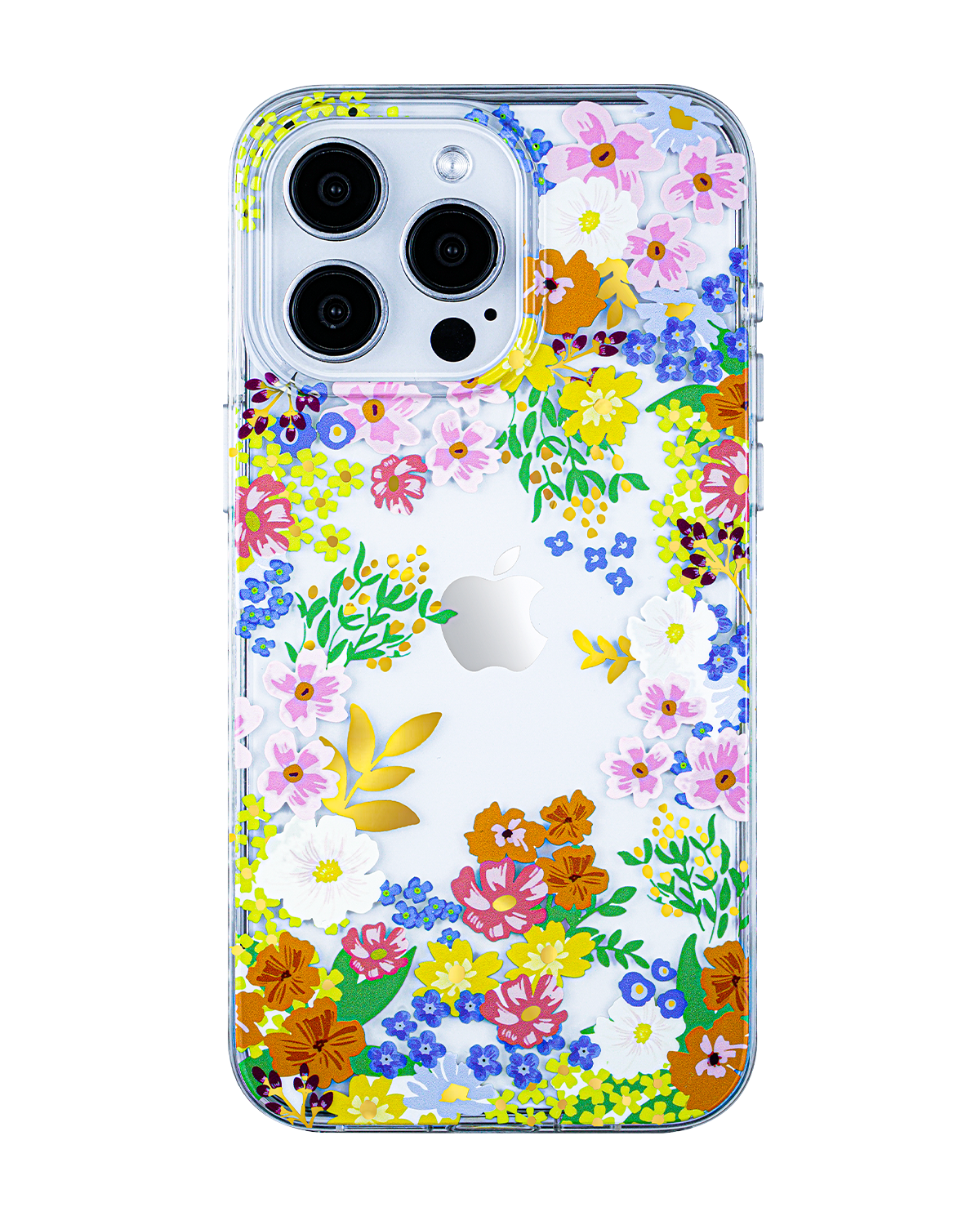 Vibrant floral iPhone case with summer garden motif