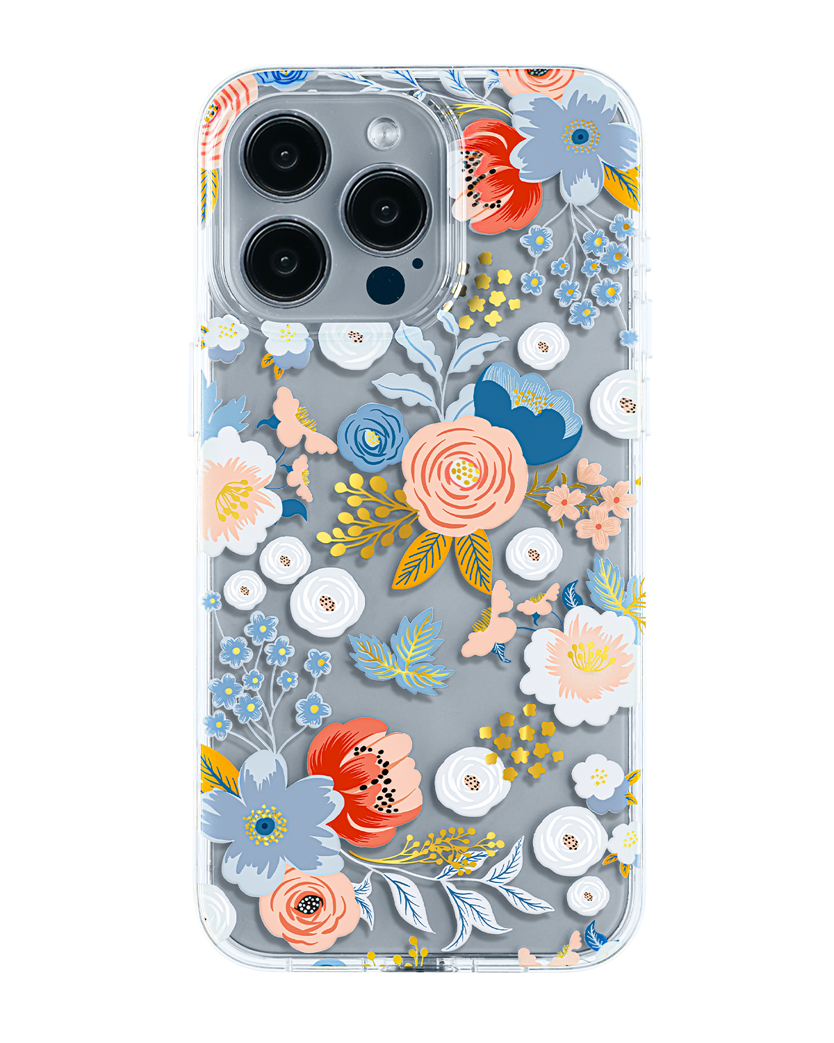 Blue Garden Party iPhone Case With Vibrant Floral Design