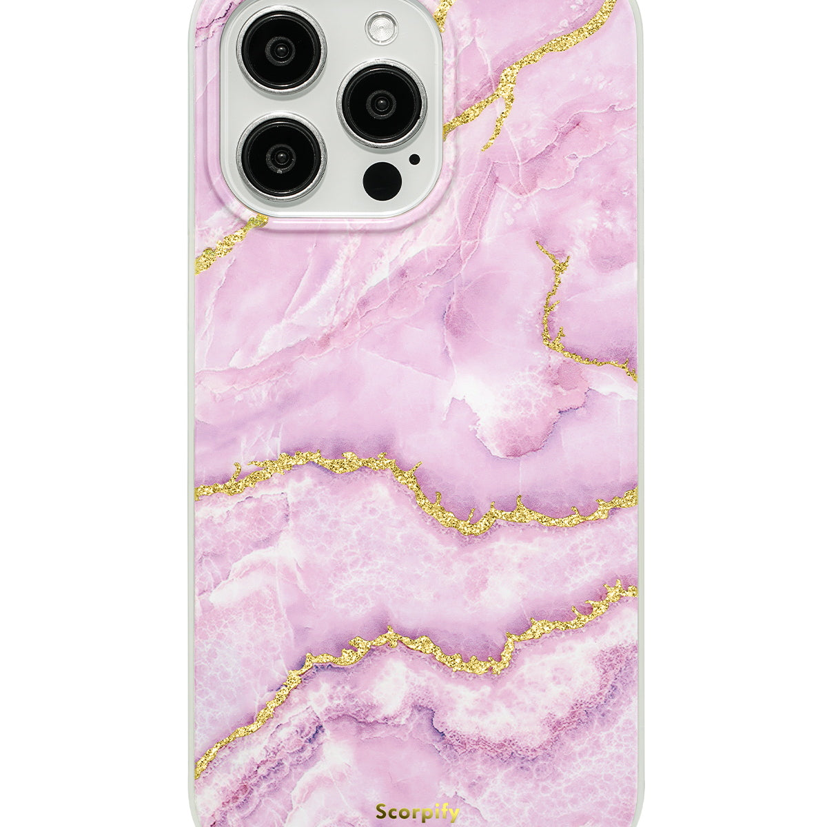Pink Gold marble MagSafe iPhone case
