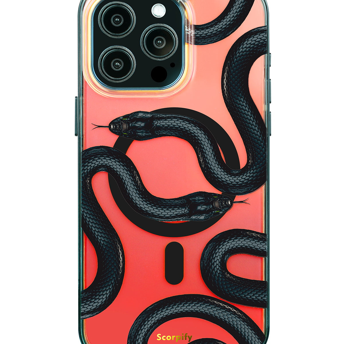 Colorful Black Snake Magnetic iPhone Case