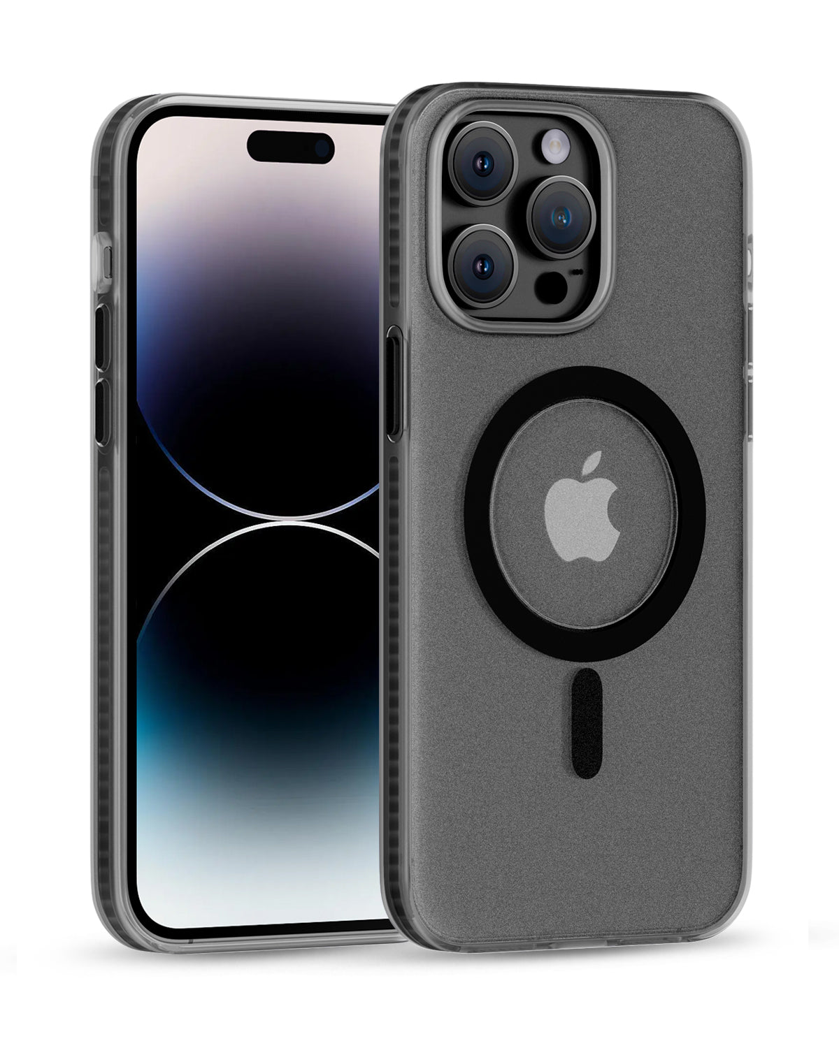 Matte black magnetic iPhone case with minimalist style