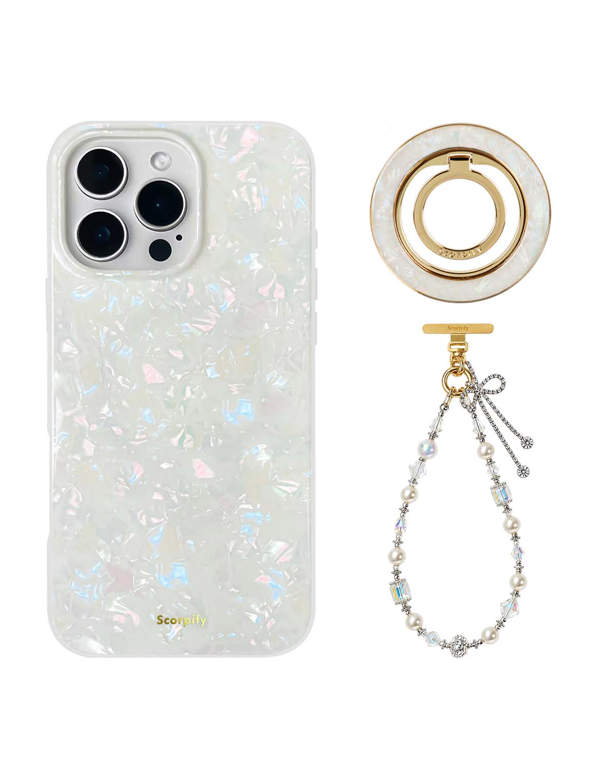 The Colorful Pearl Edit — iPhone Case + Ring + Charm