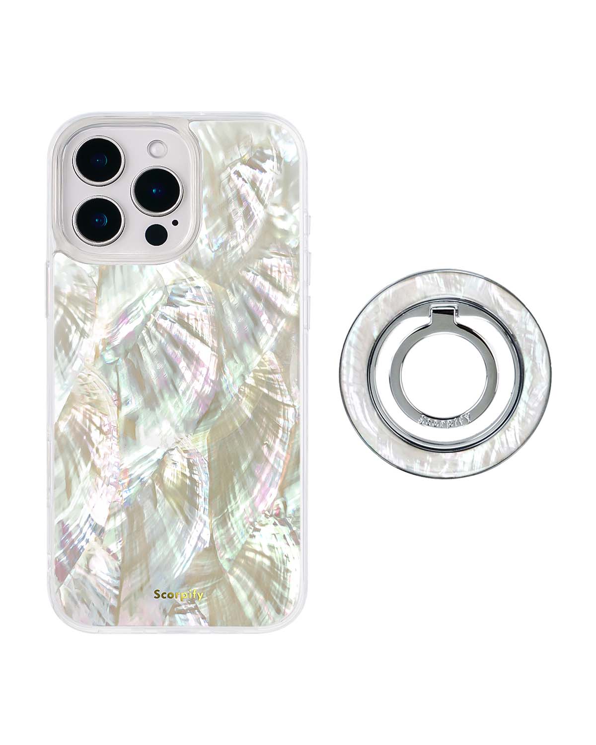Natural Mother of Pearl MagSafe iPhone Bundle Set