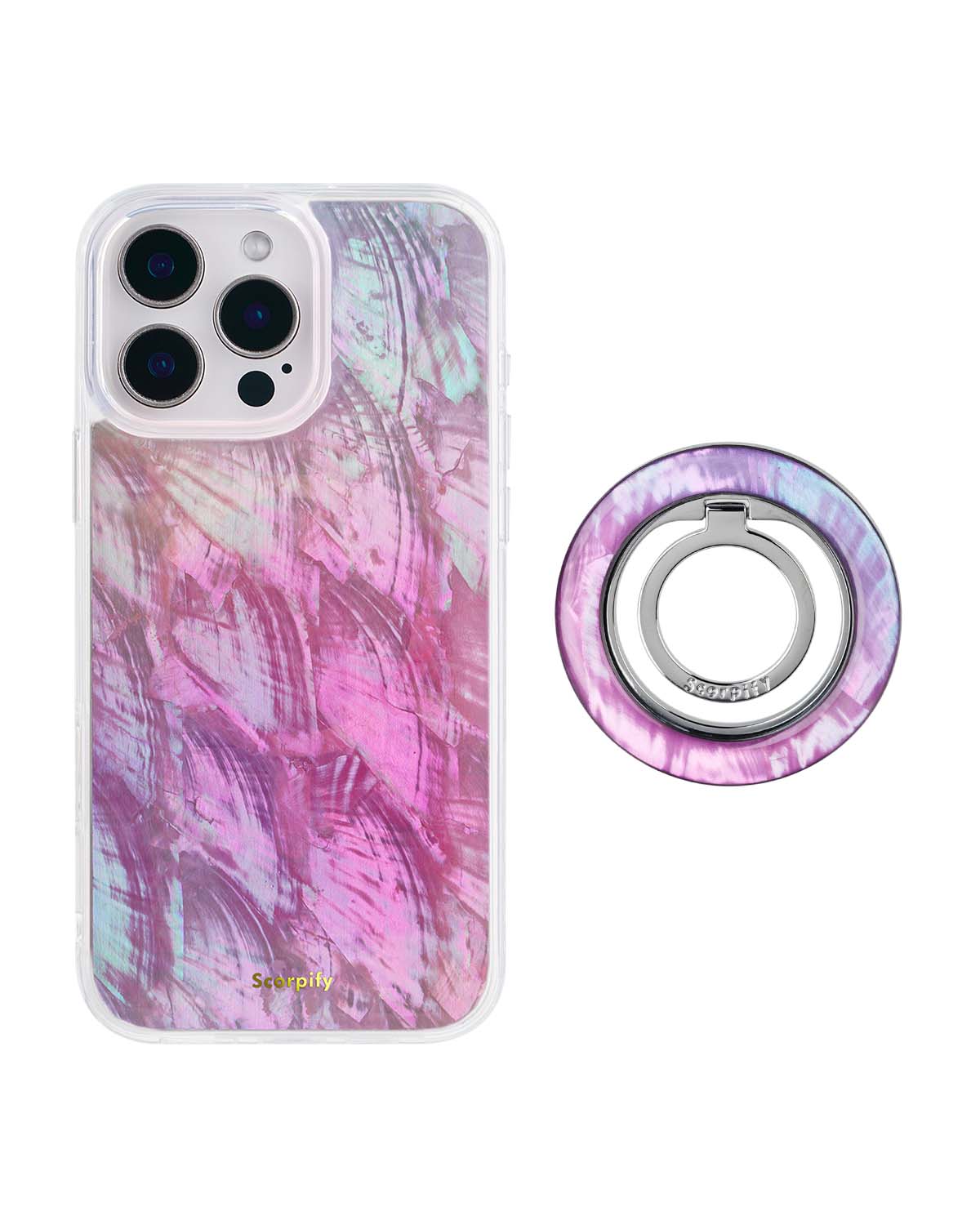 Pink Mother of Pearl MagSafe iPhone Bundle Set
