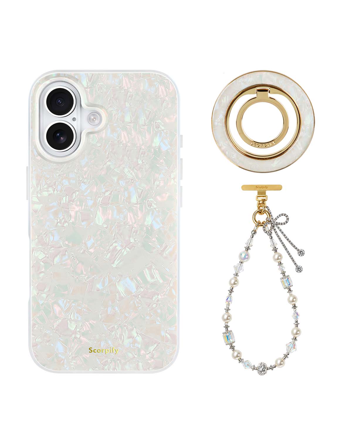 The Colorful Pearl Edit — iPhone Case + Ring + Charm