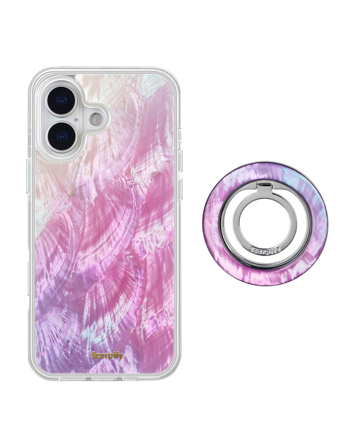 Pink Mother of Pearl MagSafe iPhone Bundle Set