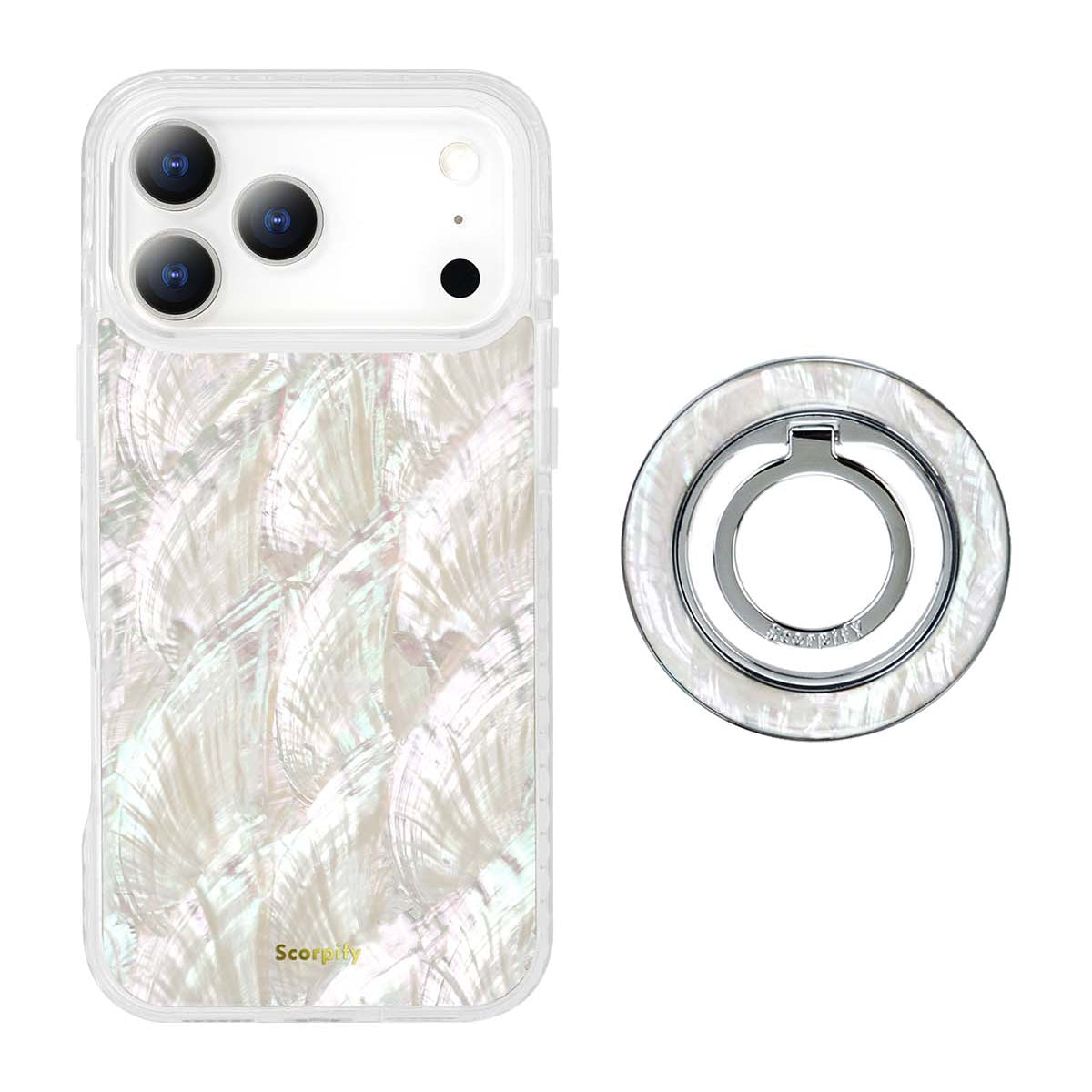 Natural Mother of Pearl MagSafe iPhone Bundle Set