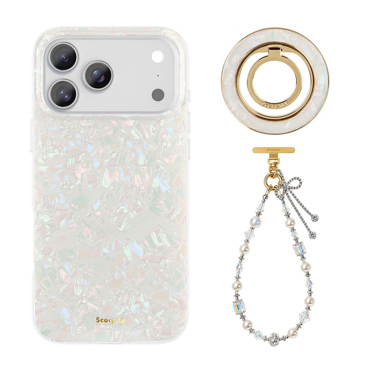 The Colorful Pearl Edit — iPhone Case + Ring + Charm