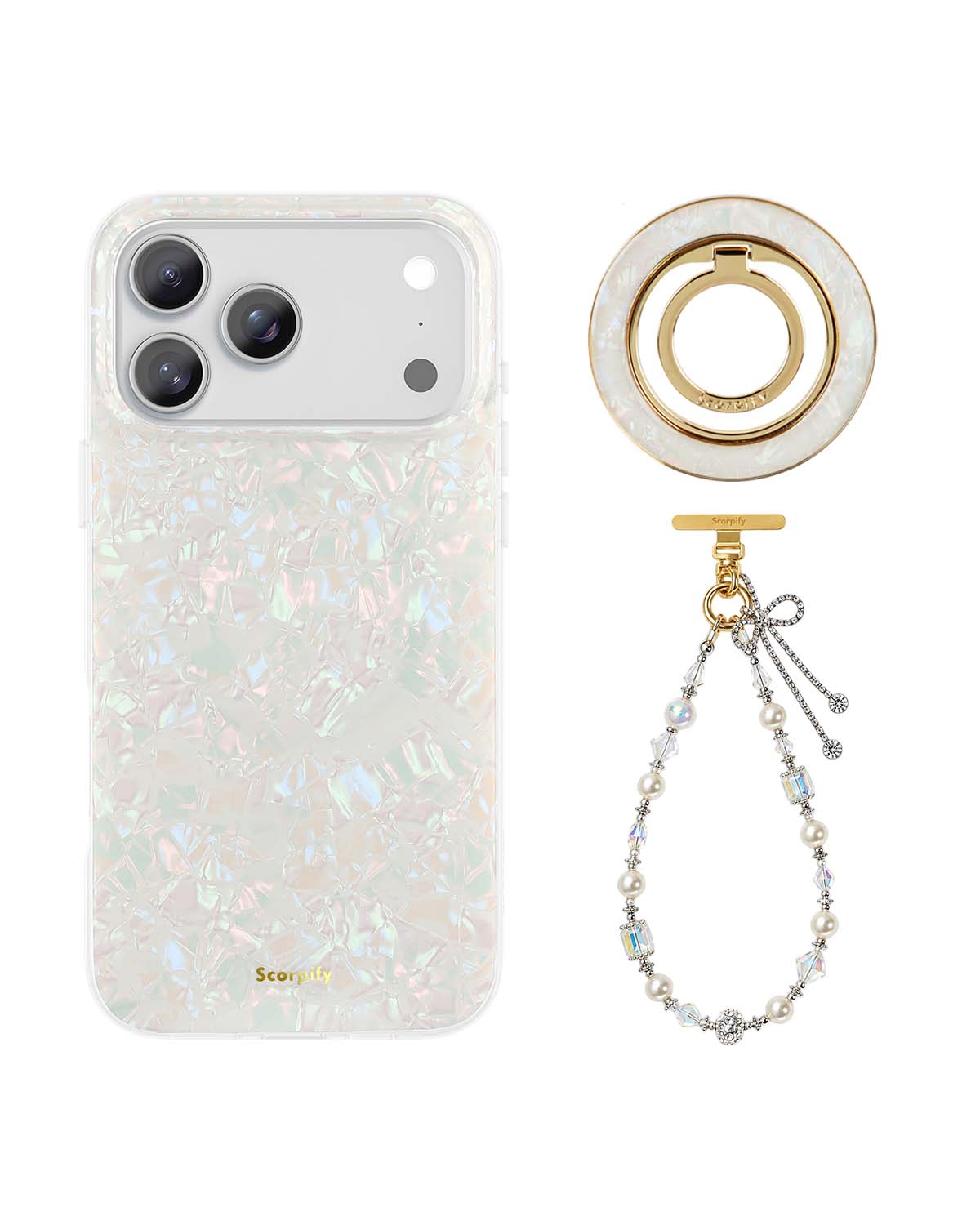 The Colorful Pearl Edit — iPhone Case + Ring + Charm