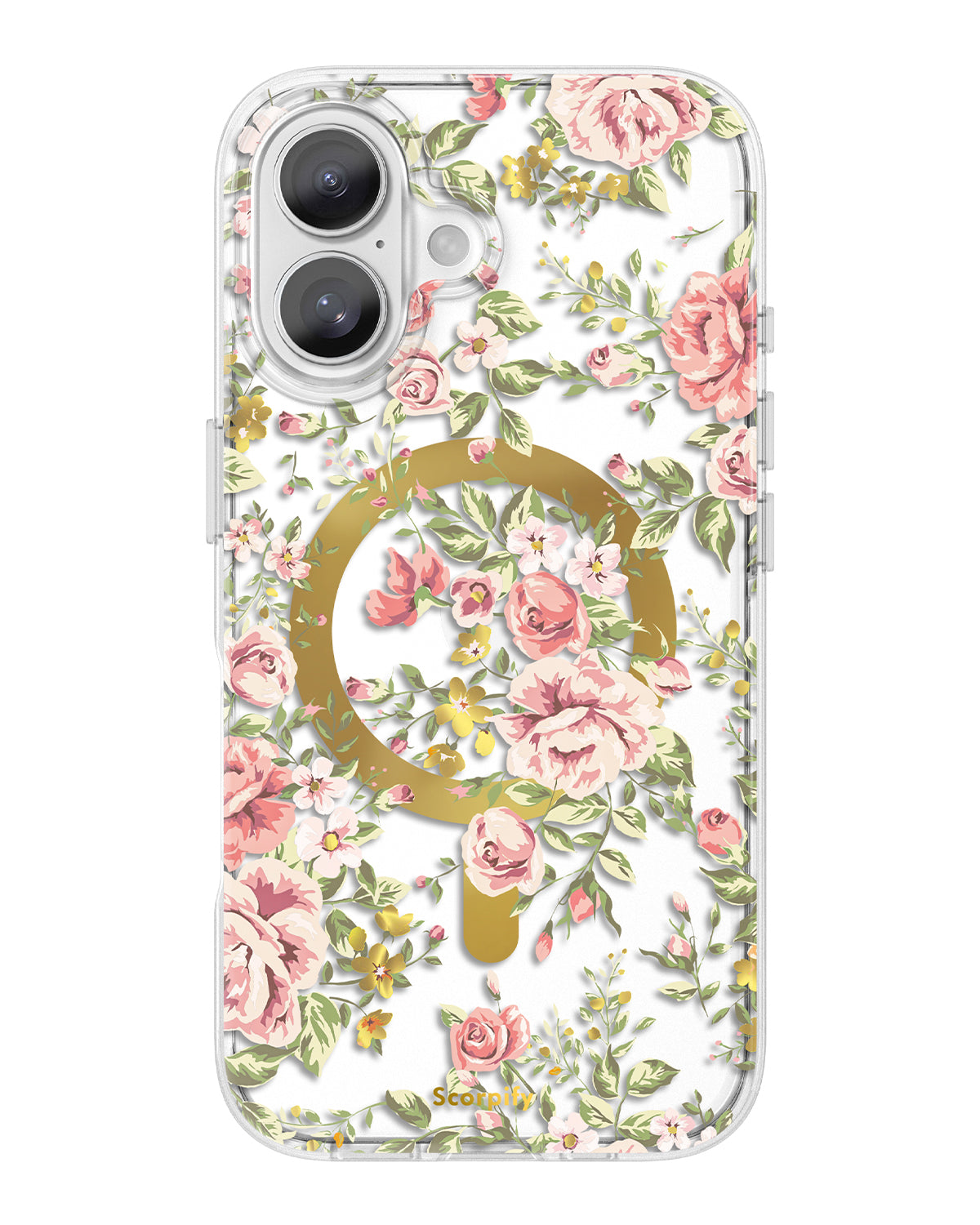 Elegant Country Rose Phone Case With Subtle MagSafe Feature