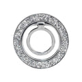 Lunar Crystal Radiance MagSafe Ring Holder top view with faceted crystal on silver base
