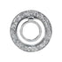 Lunar Crystal Radiance MagSafe Ring Holder top view with faceted crystal on silver base