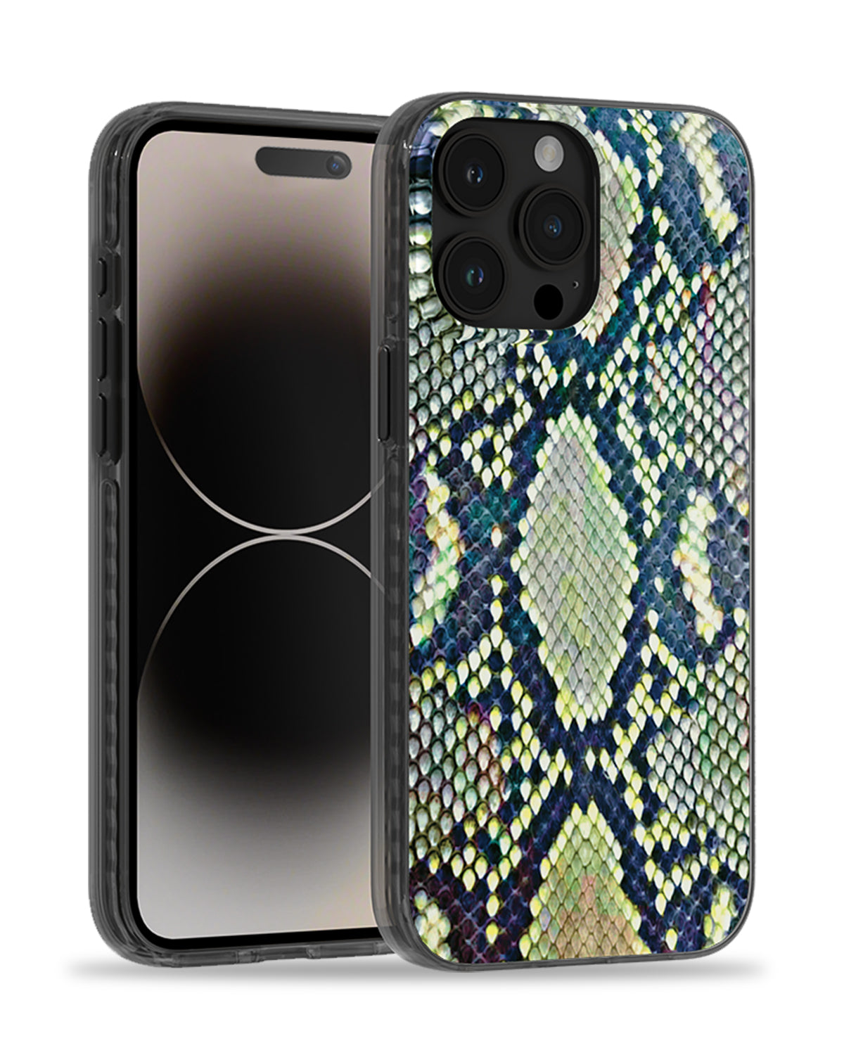 Olive Green Snake Print Magnetic iPhone Case