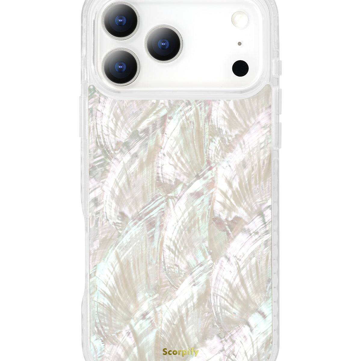 Elegant Natural Mother Of Pearl iPhone 17 Case With Glossy Shine