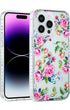 Pink delicate rose floral iPhone case with soft detail