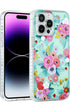 Floral iPhone case pink garden style