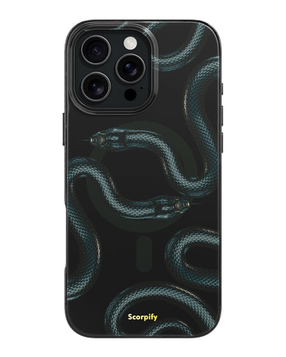 Shadow Black Snake Magnetic iPhone Case