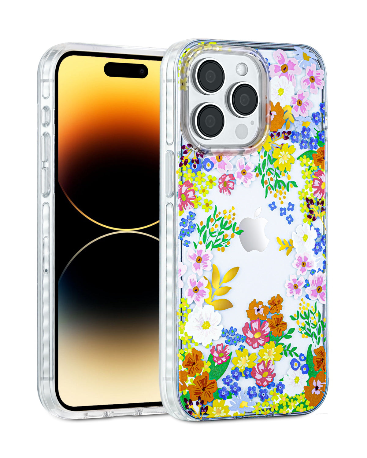 Vibrant floral iPhone case with summer garden motif