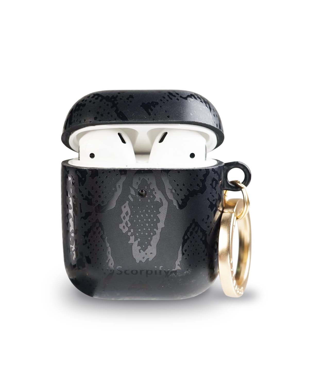 Matte Black Snake AirPods Case