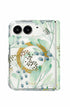 Summer Meadow green botanical print iPhone Duo case with MagSafe compatibility