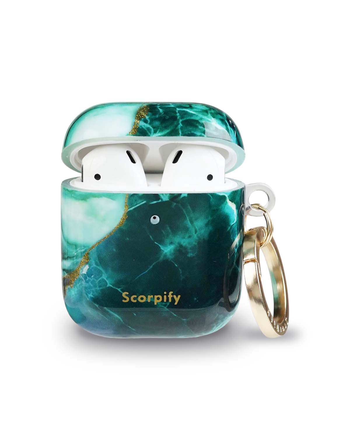 Emerald Green Marble AirPods Case