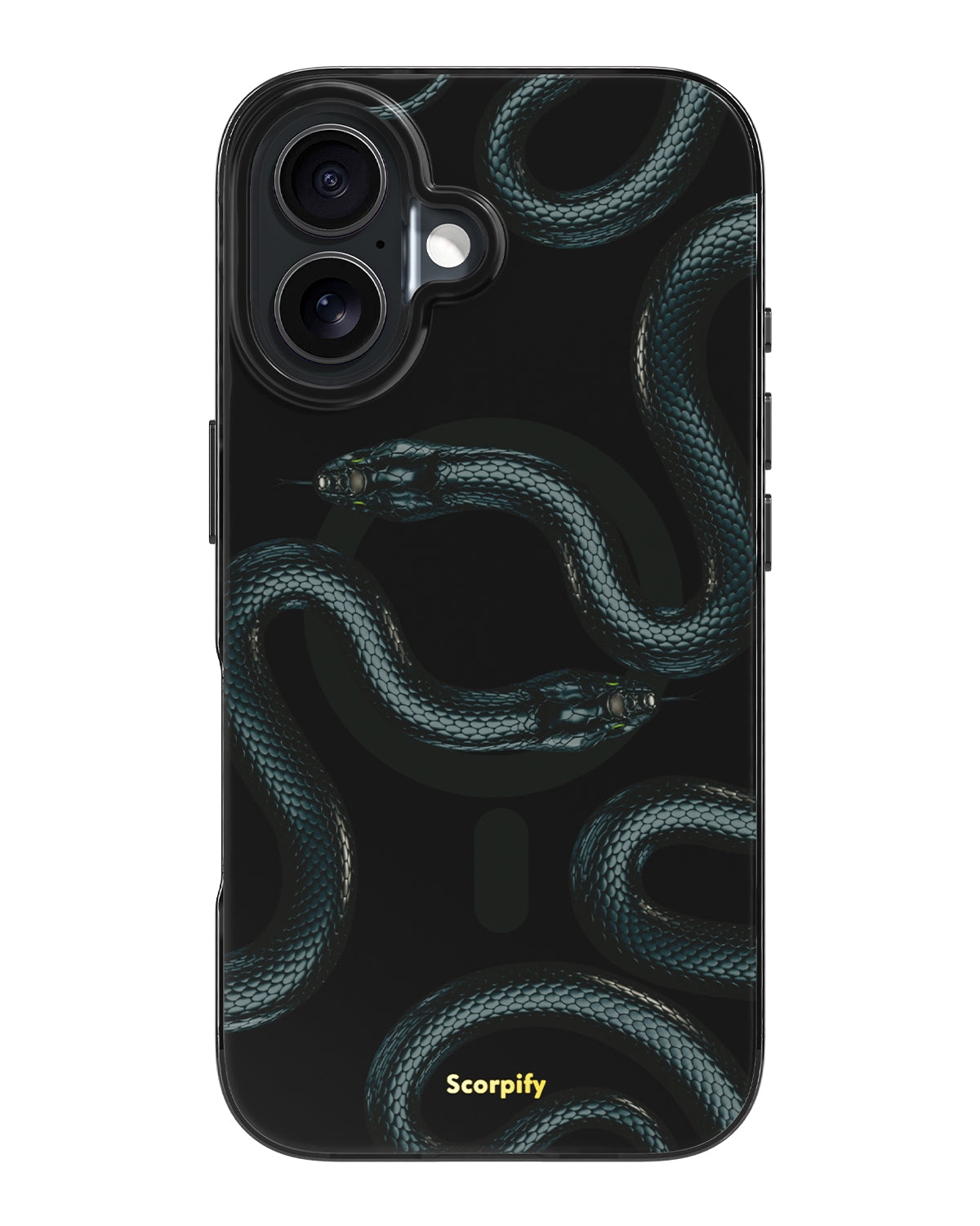 Shadow Black Snake Magnetic iPhone Case, iPhone 16 Shadow Black Snake Magnetic iPhone Case, iPhone 16