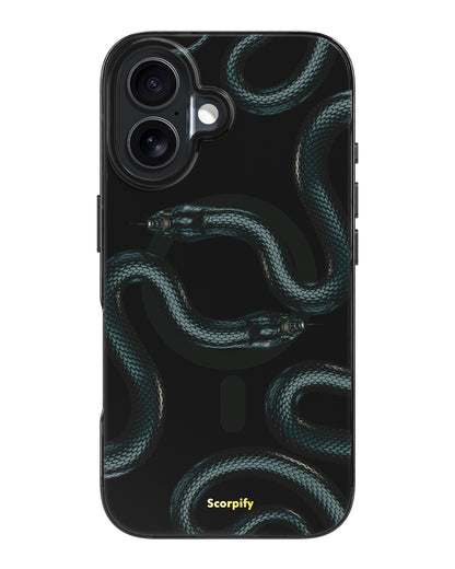 Shadow Black Snake Magnetic iPhone Case