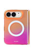 Iridescent orange-to-pink cosmic gradient iPhone Duo case with MagSafe compatibility