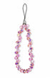 Pink teardrop phone charm with glossy bead detail
