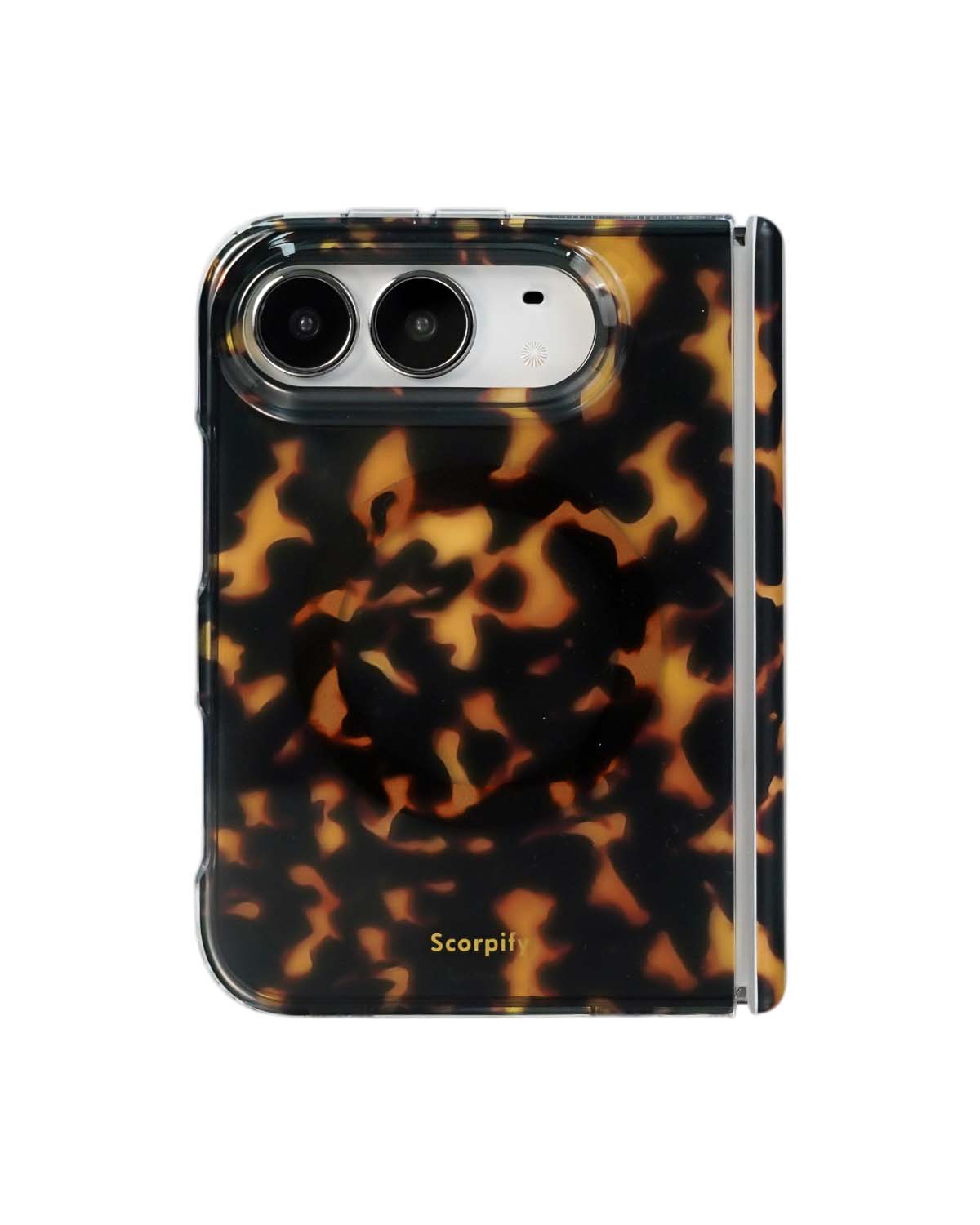 Dark brown tortoise shell iPhone Duo case with MagSafe compatibility