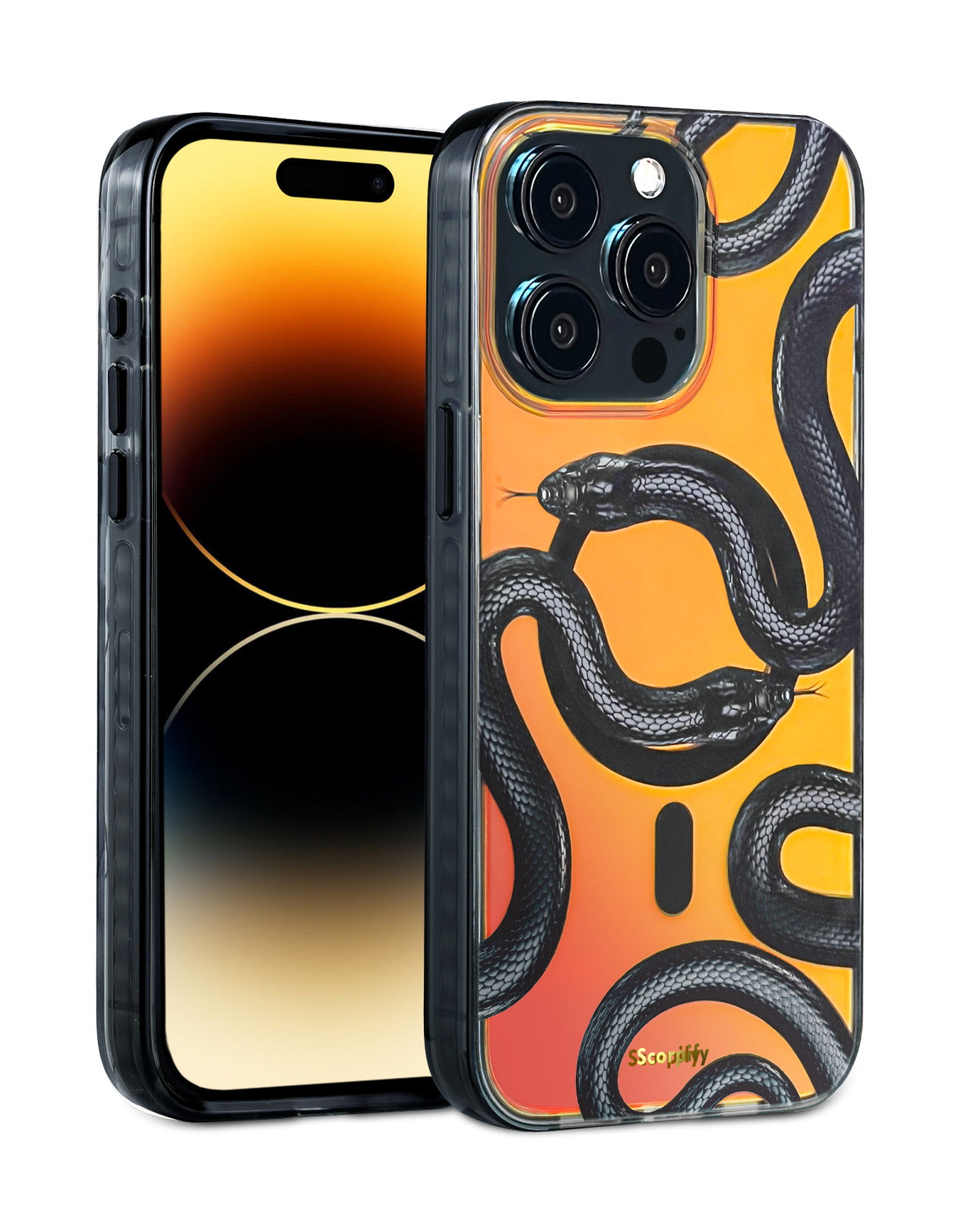 Snake Type Case Colorful Black Snake Magnetic iPhone Case - Scorpify