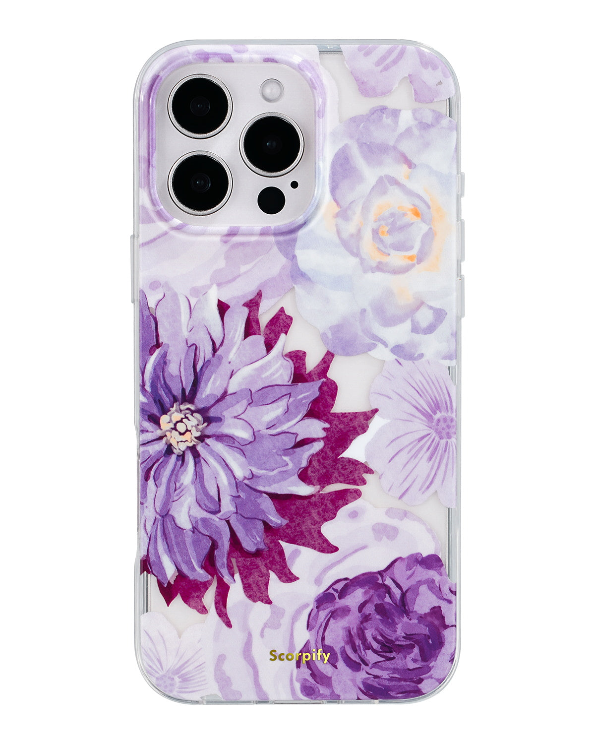 Purple Zinnia Floral Magnetic Protective iPhone Case