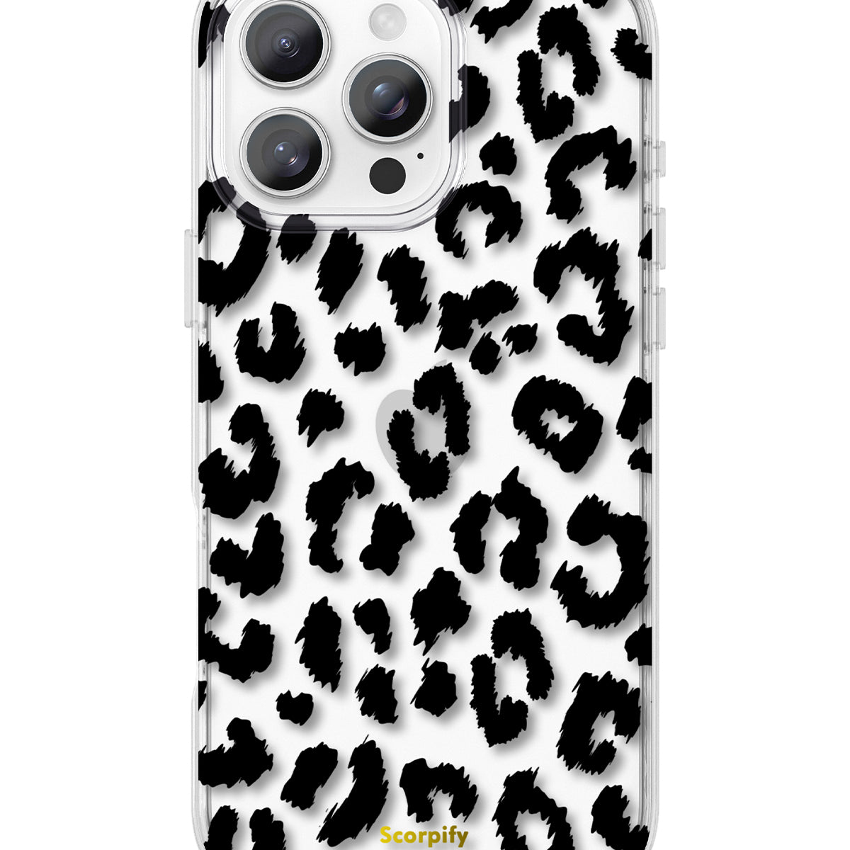 Black Transparent Leopard iPhone Case