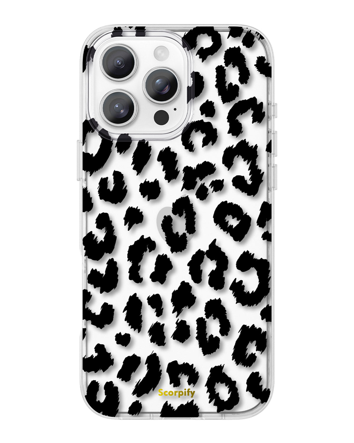 Black Transparent Leopard iPhone Case