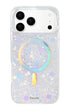 Glitter phone case front view with rainbow ring