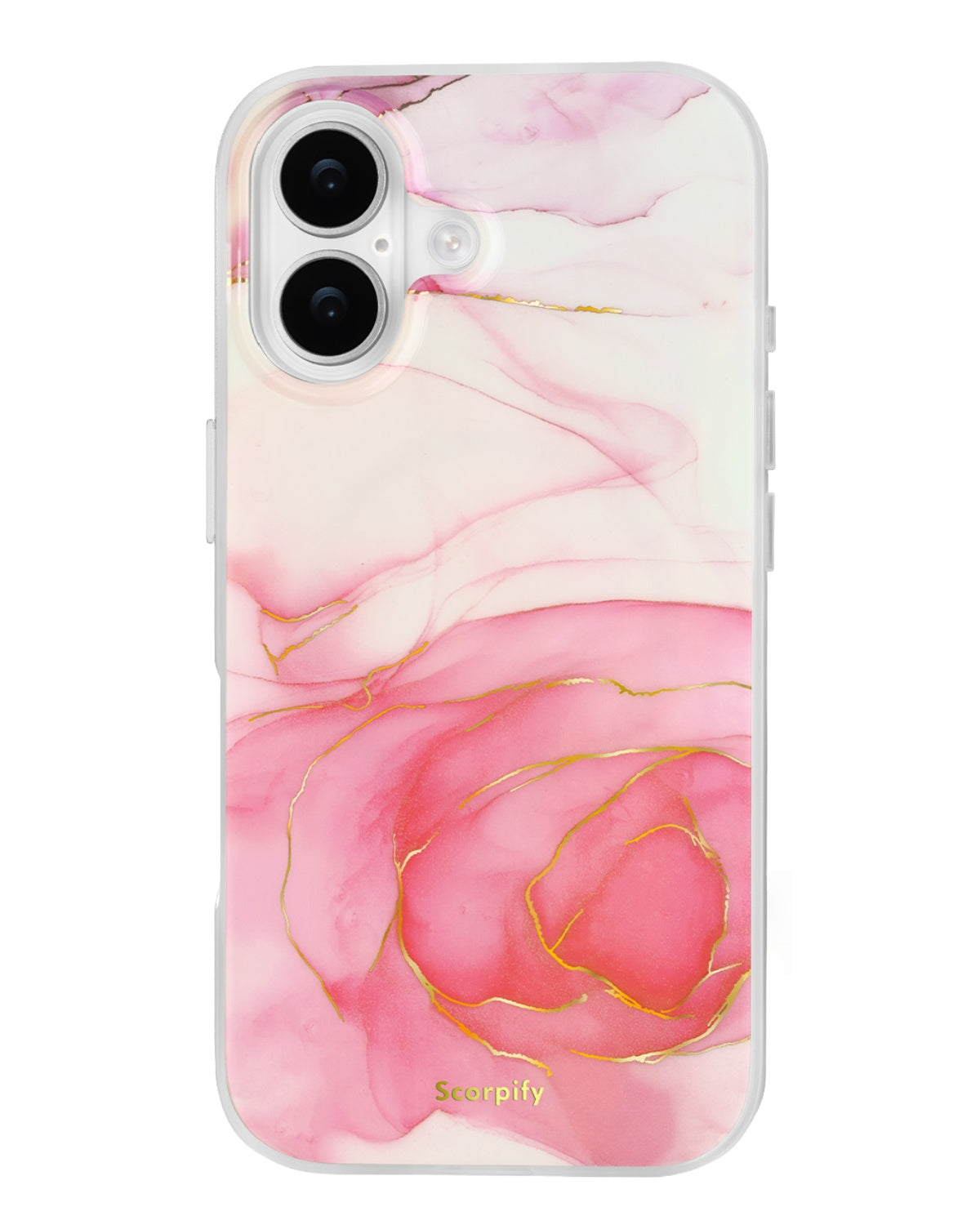 Slim iPhone cover floral with pink flower pattern