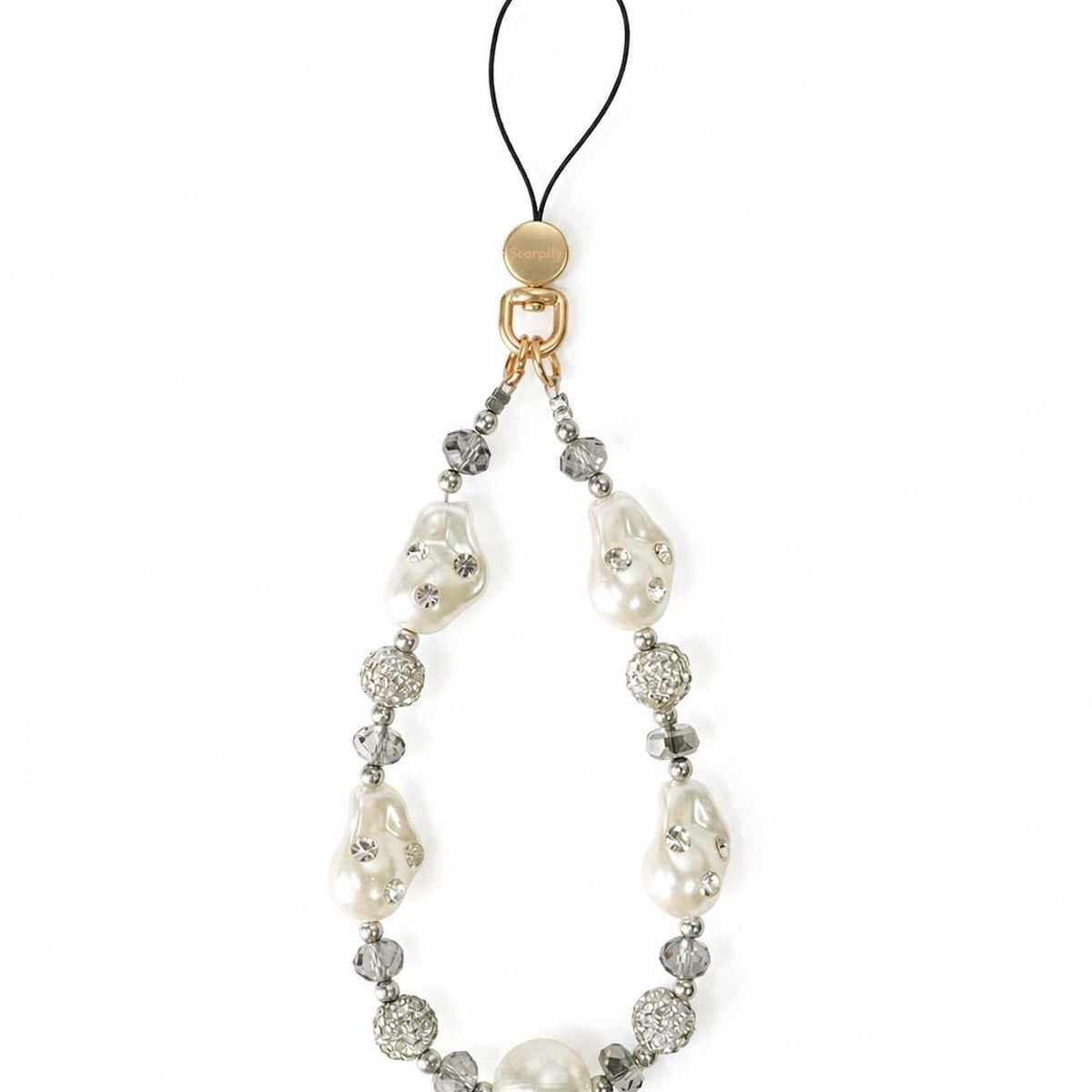 Crystal Pearl Beaded Phone Charm