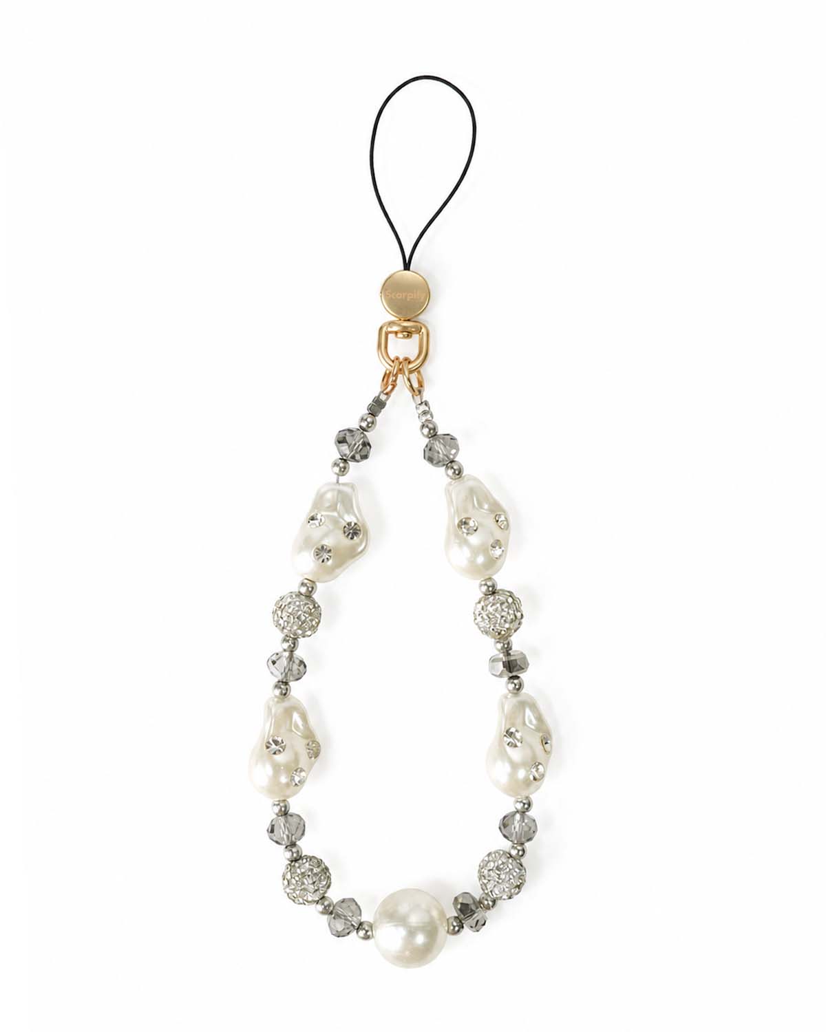 Crystal Pearl Beaded Phone Charm