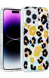 Pearl-detailed leopard style phone cover