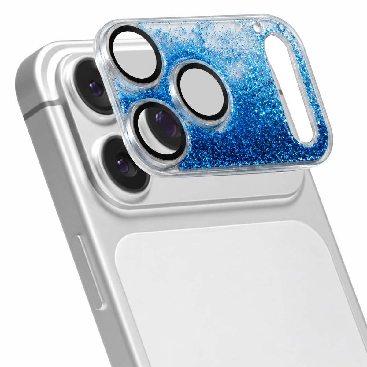 Light Blue Gleam Flow Unibody Camera Lens Protector for iPhone