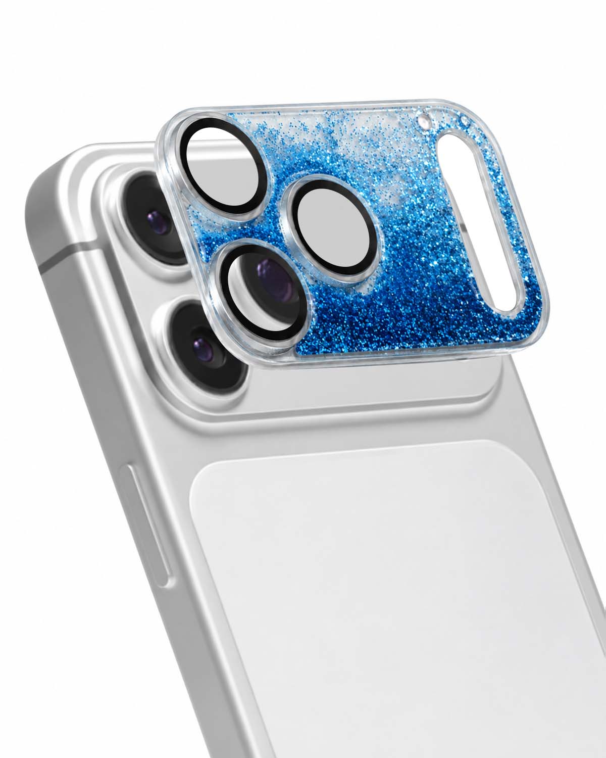 Light Blue Gleam Flow Unibody Camera Lens Protector for iPhone