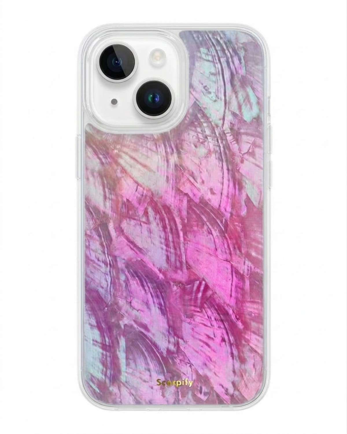 Pink Mother of Pearl MagSafe iPhone Case