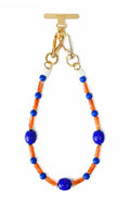 Cobalt & Orange Phone Charm